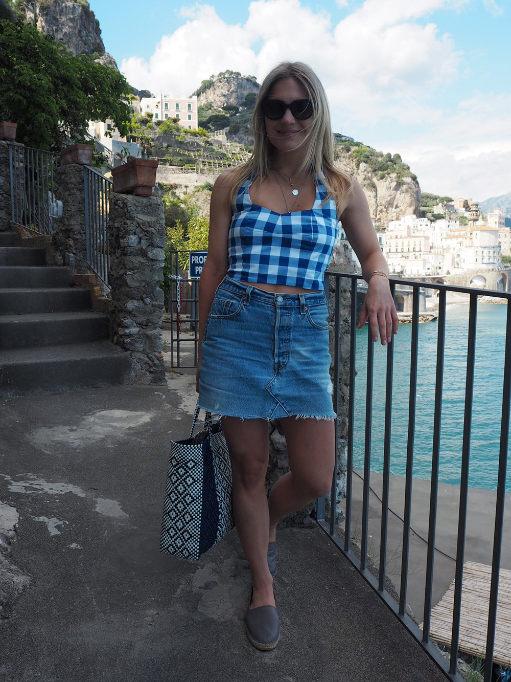 RosyCheeks-Amalfi-denim-skirt-vichy
